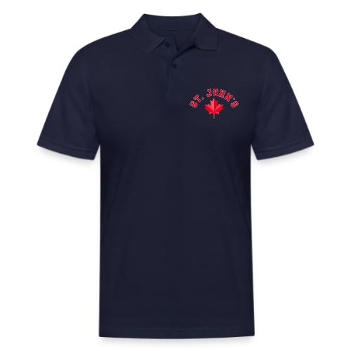 St. John's with maple leaf - Men's Pique Polo Shirt