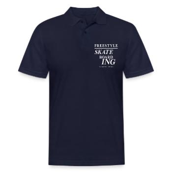 Extreme Sport Freestyle Skateboarding - Men's Pique Polo Shirt - midnight navy - Front