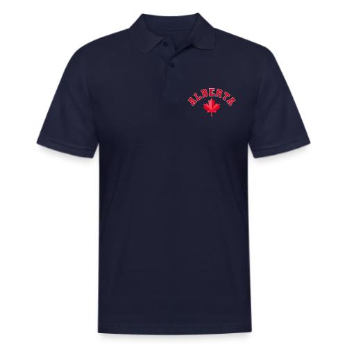 Alberta with maple leaf - Men's Pique Polo Shirt