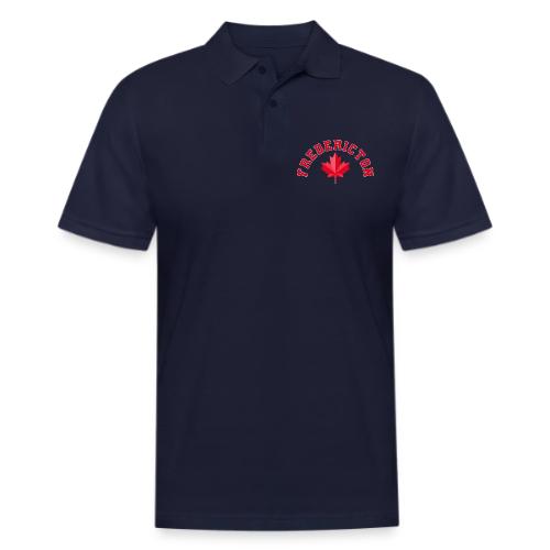 Fredericton with maple leaf - Men's Pique Polo Shirt