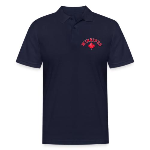Winnipeg with maple leaf - Men's Pique Polo Shirt