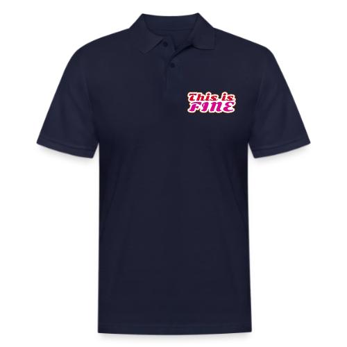 This Is Fine - Men's Pique Polo Shirt