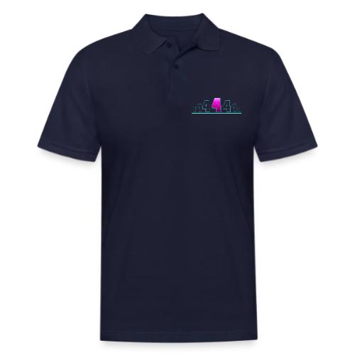 Number 4 in Magenta: Varsity Font - Men's Pique Polo Shirt