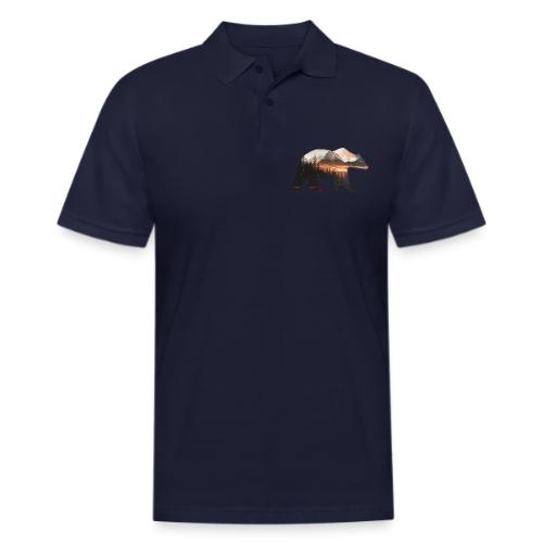 Canada Bear: fiery tones - Men's Pique Polo Shirt