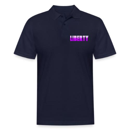Liberty Typography Graphic Design - Men's Pique Polo Shirt