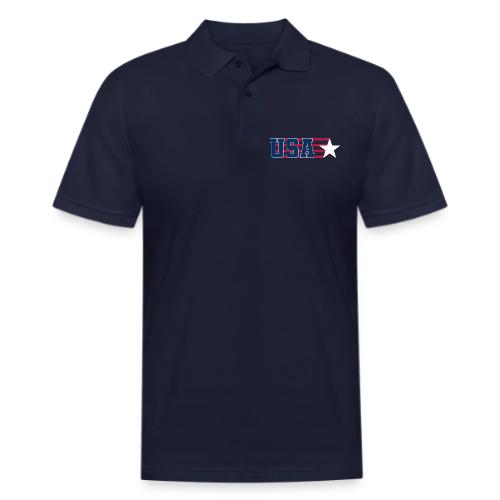 Star Stripe USA - Men's Pique Polo Shirt