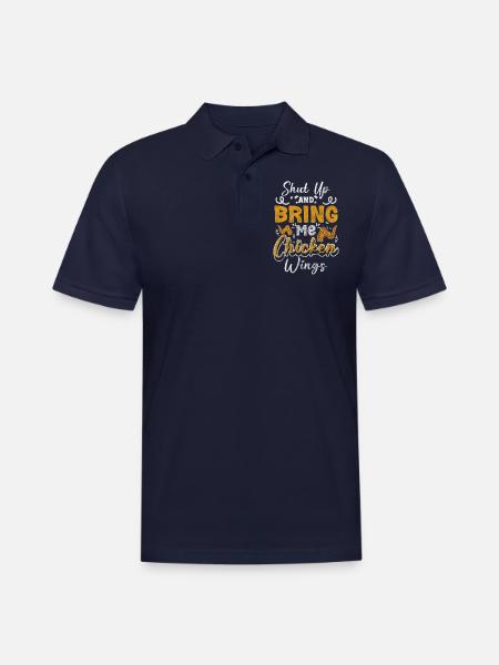 Meal Cravings Hotel - Men's Pique Polo Shirt - midnight navy