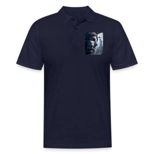 USA: Liberty in Three Visions - Men's Pique Polo Shirt
