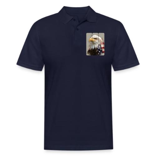 USA: Eagle of the Free - Men's Pique Polo Shirt