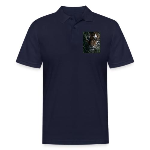 Tiger Jungle Eyes Wildlife Design - Men's Pique Polo Shirt
