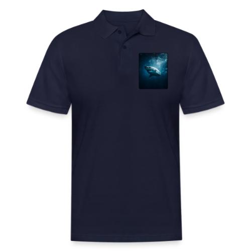 Great White Shark Ocean Design - Men's Pique Polo Shirt