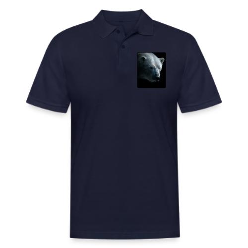 Polar Bear Close-Up Wildlife Design - Men's Pique Polo Shirt