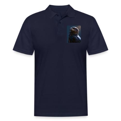 Majestic Eagle Cinematic Portrait Design - Men's Pique Polo Shirt