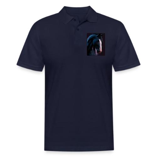 Noble Horse Cinematic Portrait Design - Men's Pique Polo Shirt