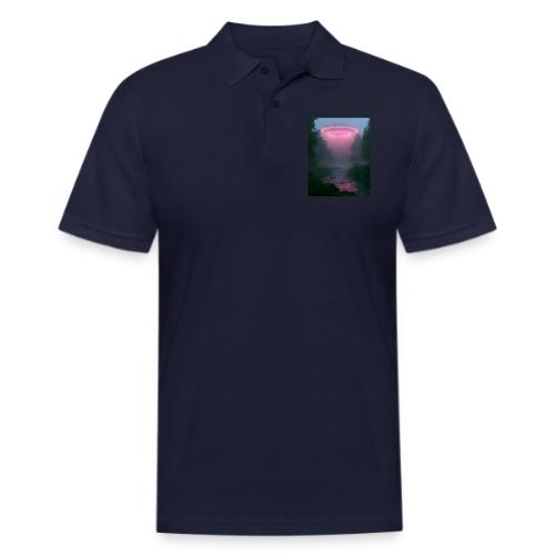 Neon UFO Forest River Design - Men's Pique Polo Shirt