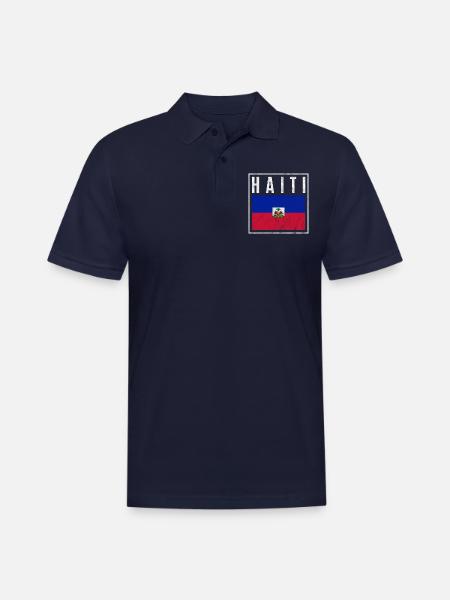 Haiti - Men's Pique Polo Shirt - midnight navy