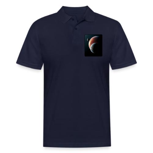 Three Planets Deep Space Design - Men's Pique Polo Shirt