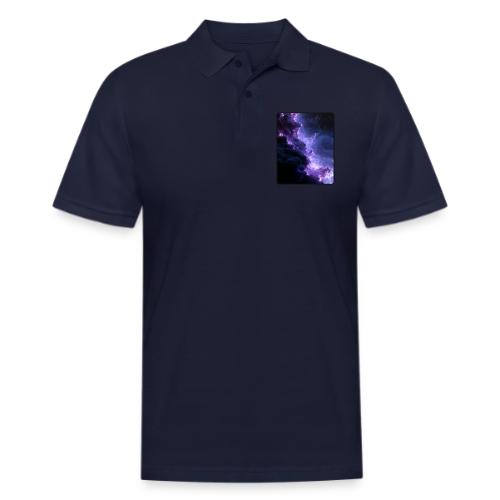 Purple Nebula Space Design - Men's Pique Polo Shirt