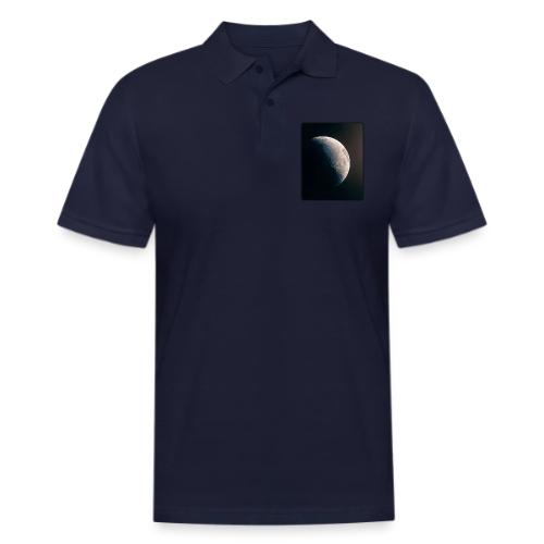 Crescent Moon Celestial Artwork - Men's Pique Polo Shirt
