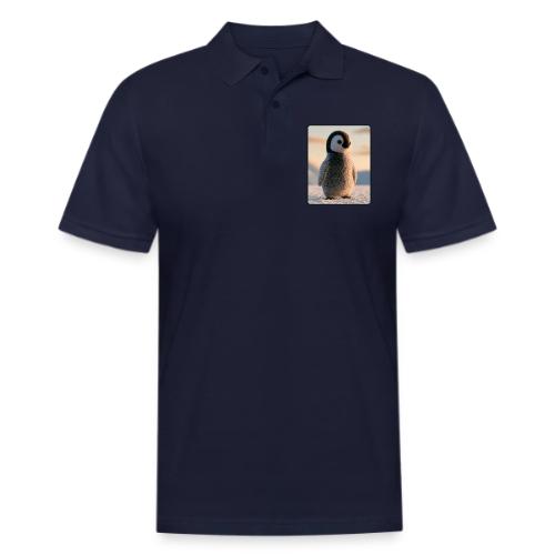 Cute Penguin Chick Sunrise Design - Men's Pique Polo Shirt