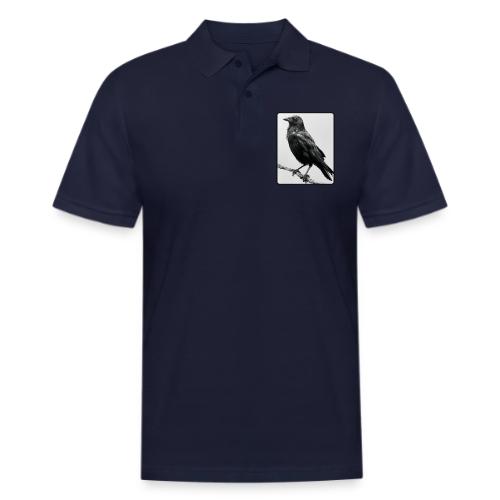 Raven Black and White Art Design - Men's Pique Polo Shirt