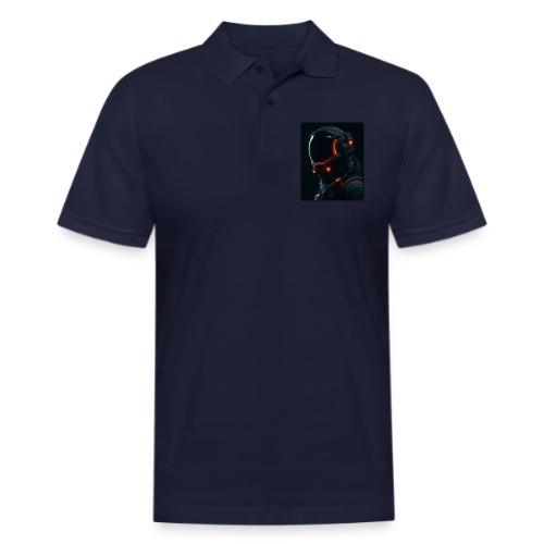 Futuristic Astronaut Helmet - Men's Pique Polo Shirt