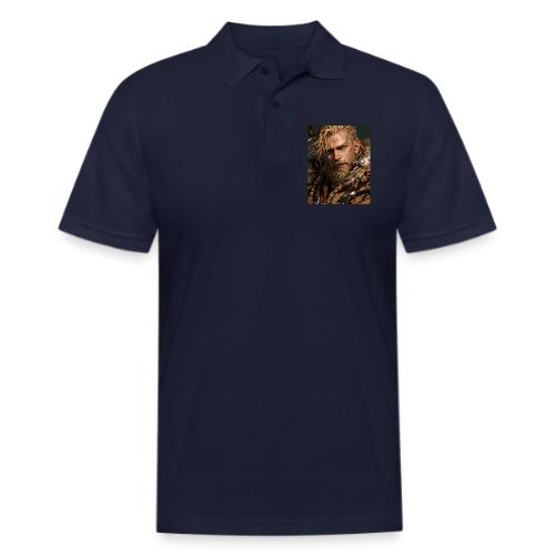 Battle-Scarred Viking Warrior - Men's Pique Polo Shirt