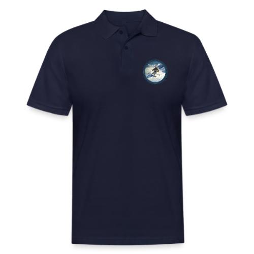 Skiing Power Moves - Men's Pique Polo Shirt