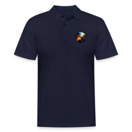 Planets in Turmoil - Men's Pique Polo Shirt