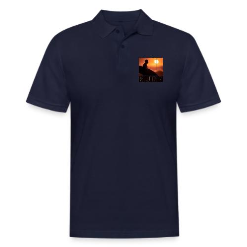 Surfing: Sunset Surf Panels - Men's Pique Polo Shirt
