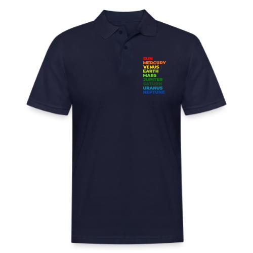 Color the solar system - Men's Pique Polo Shirt