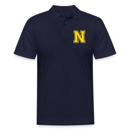 Letter N β Capital Athletic Alphabet Monogram - Men's Pique Polo Shirt