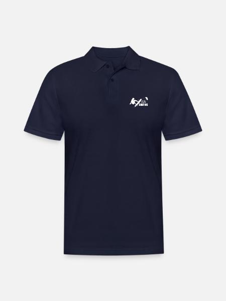 Kite Surfing - Men's Pique Polo Shirt - midnight navy