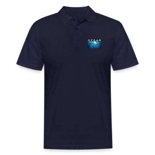 Ocean: Silver Tide - Men's Pique Polo Shirt