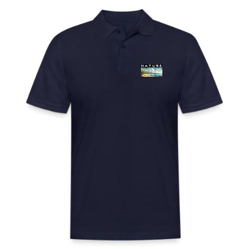 Nature: Sun-Kissed Shore - Men's Pique Polo Shirt