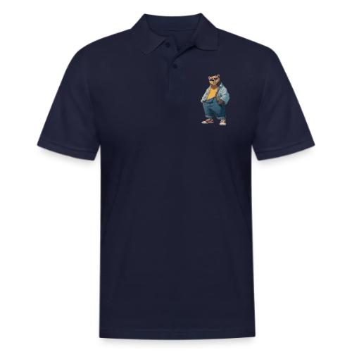Fashion Streetwear Bear Cartoon Art - Men's Pique Polo Shirt