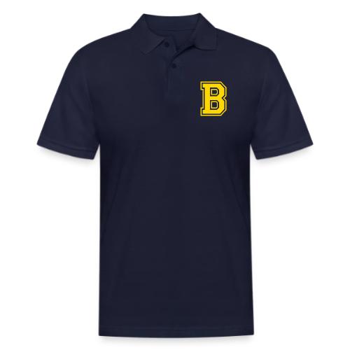 Letter B – Capital Athletic Alphabet Monogram - Men's Pique Polo Shirt