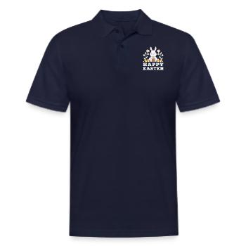 Happy Easter Easter Bunny Easter - Men's Pique Polo Shirt - midnight navy - Front