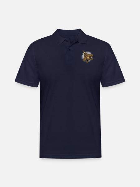 F 22 raptor - Men's Pique Polo Shirt - midnight navy
