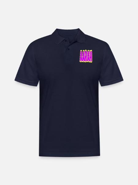 Aaarah - Men's Pique Polo Shirt - midnight navy