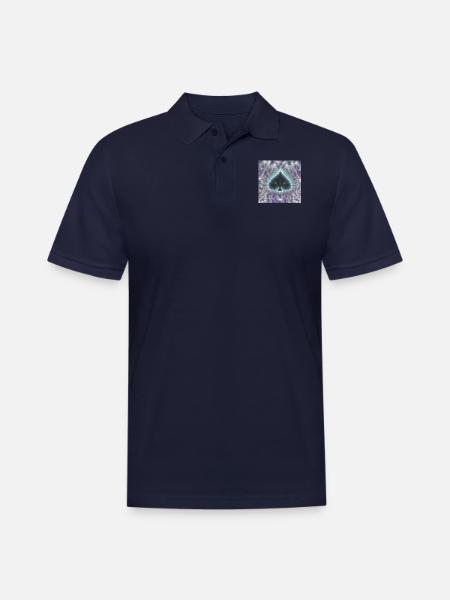 Ace of Spades - Men's Pique Polo Shirt - midnight navy