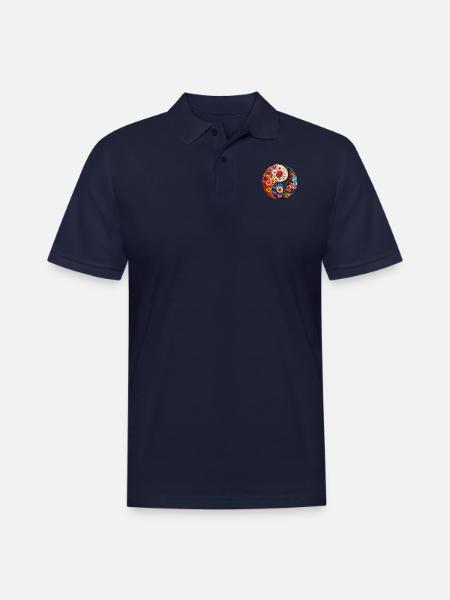 Harmony's Contrast - Men's Pique Polo Shirt - midnight navy