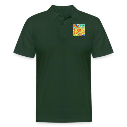 Citrus swirling Splash Design - Men's Pique Polo Shirt