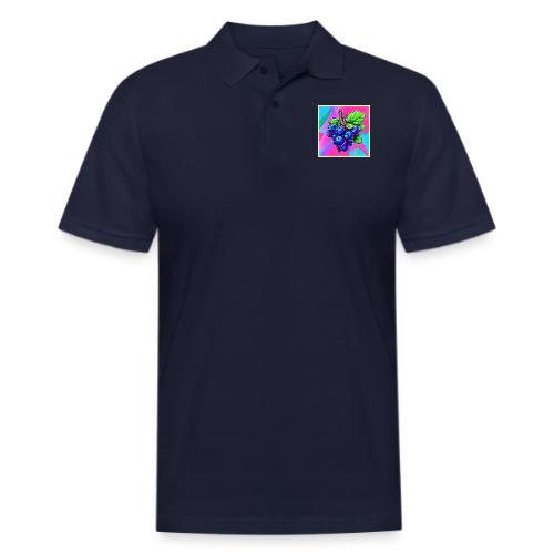 Vibrant Blueberry Artwork - Men's Pique Polo Shirt