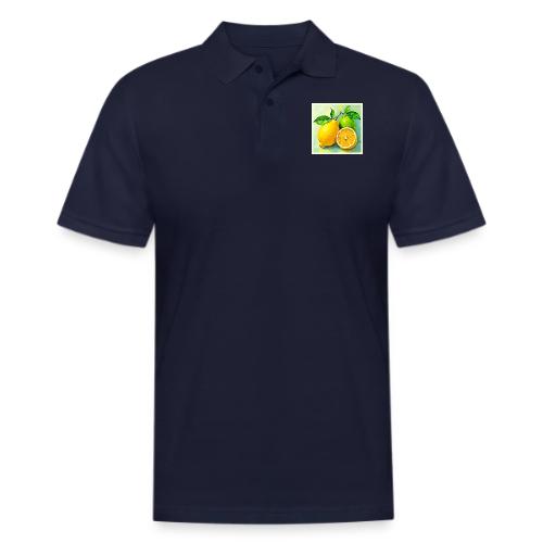 Zesty Citrus Burst of Sunshine Design - Men's Pique Polo Shirt
