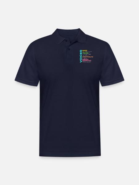 Voices - Men's Pique Polo Shirt - midnight navy