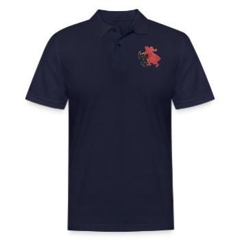 Fight Fascism (Vintage) - Men's Pique Polo Shirt - midnight navy - Front