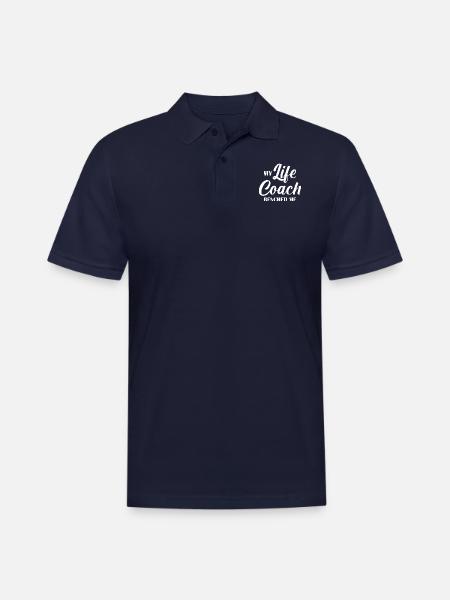 Life Coach Benched Me - Men's Pique Polo Shirt - midnight navy