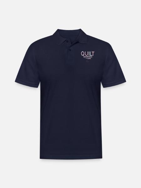 Quilt Whisperer Quilting Quilter - Men's Pique Polo Shirt - midnight navy