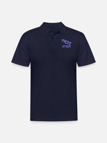 “FREE STYLE” – CHIC T-SHIRTS - Men's Pique Polo Shirt - midnight navy